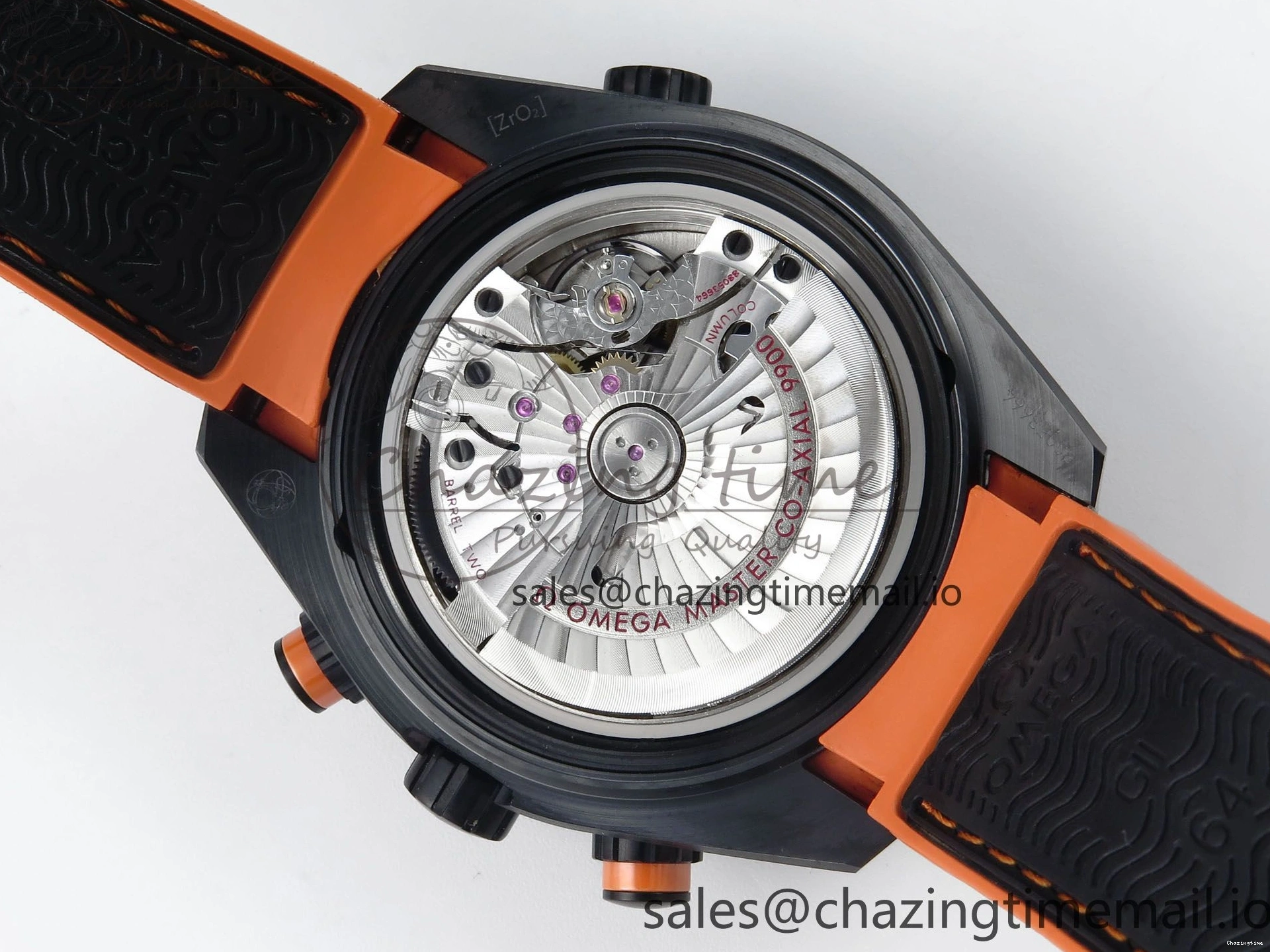 0520 Attractive Planet Ocean Master Chronometer 600M 45.5mm SCF 1:1 Best Edition Black Orange Bezel Black Dial on Black Rubber Strap A9900 Super Clone 7668